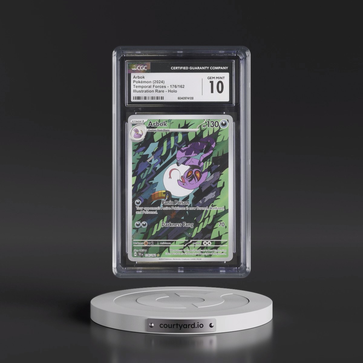2023 Temporal Forces - TEF EN #176/162 Arbok - Illustration Rare Holo (CGC 10 GEM MINT)