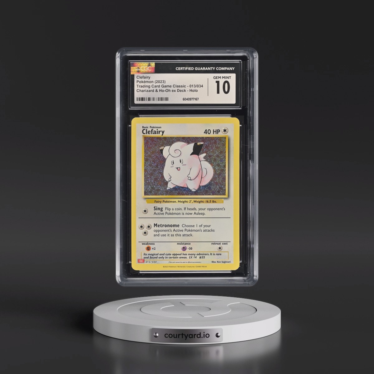 2023 Trading Card Game Classic - CLV, CLC, CLB #013/034 Clefairy - Charizard & Ho-Oh ex Deck - CLC Holo (CGC 10 GEM MINT)