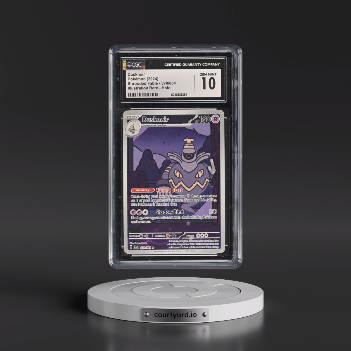 2023 Shrouded Fable - SFA EN #070/064 Dusknoir - Illustration Rare Holo (CGC 10 GEM MINT)