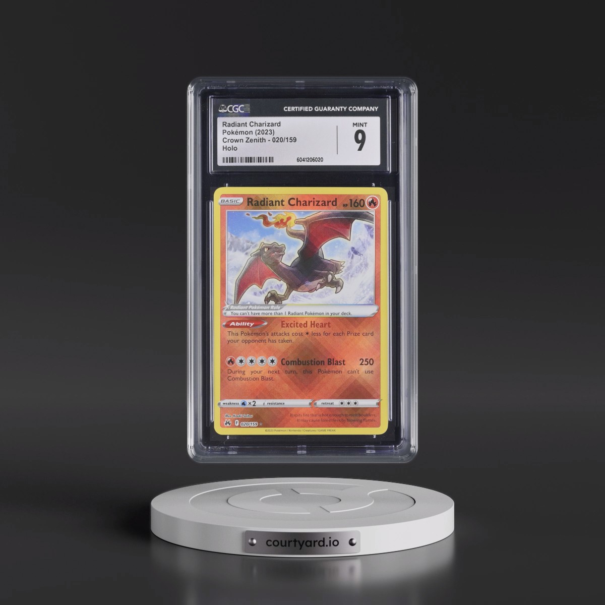 2023 Crown Zenith #020/159 Radiant Charizard - Holo (CGC 9 MINT)