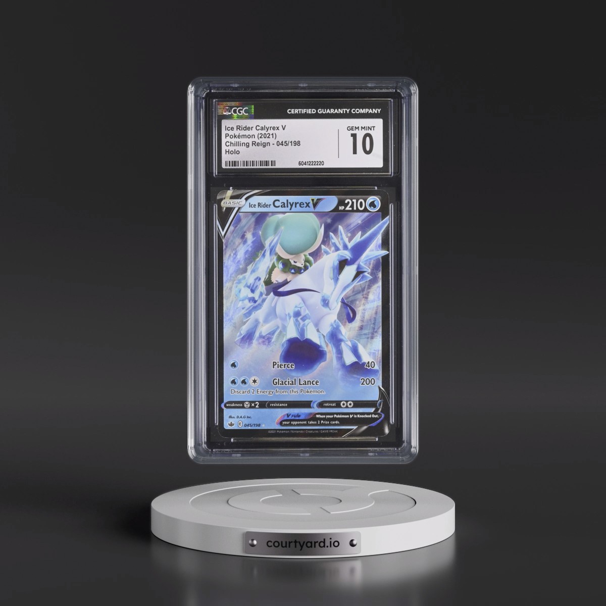 2021 Chilling Reign #045/198 Ice Rider Calyrex V - Holo (CGC 10 GEM MINT)