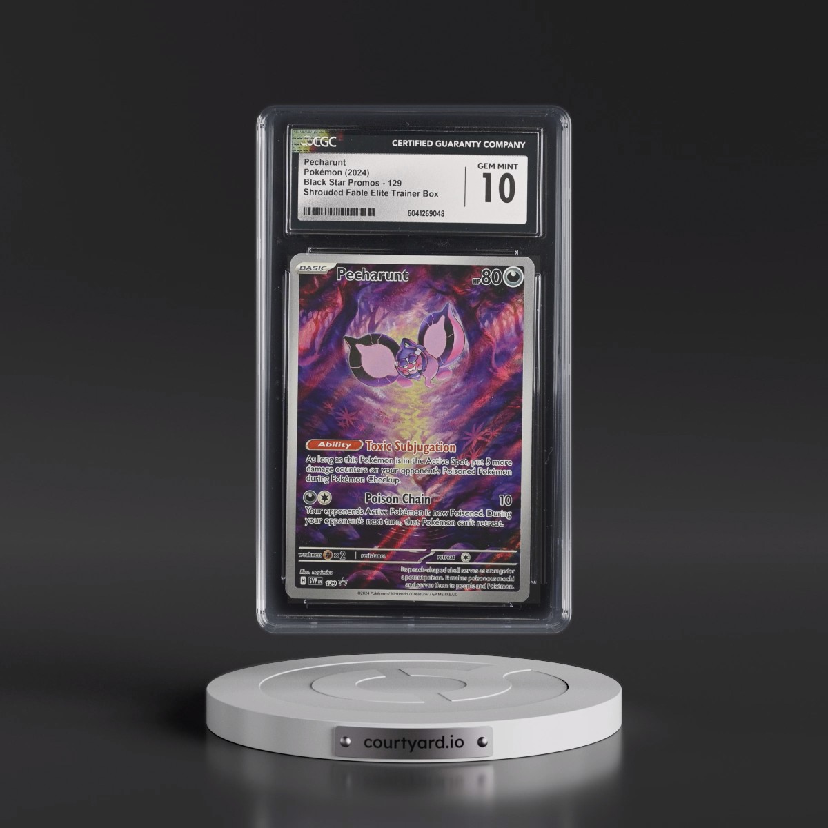 2023 Black Star Promos - Scarlet & Violet SVP EN #129 Pecharunt - Shrouded Fable Elite Trainer Box (Holo) (CGC 10 GEM MINT)