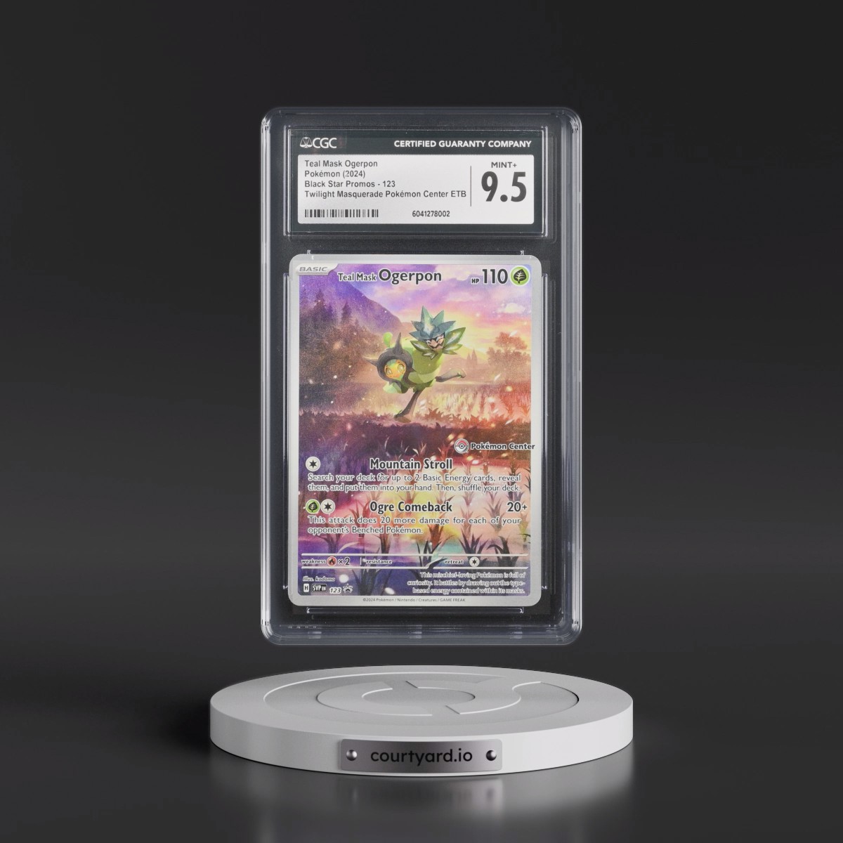 2023 Black Star Promos - Scarlet & Violet SVP EN #123 Teal Mask Ogerpon - Twilight Masquerade Pokémon Center ETB (Holo) (CGC 9.5 MINT+)