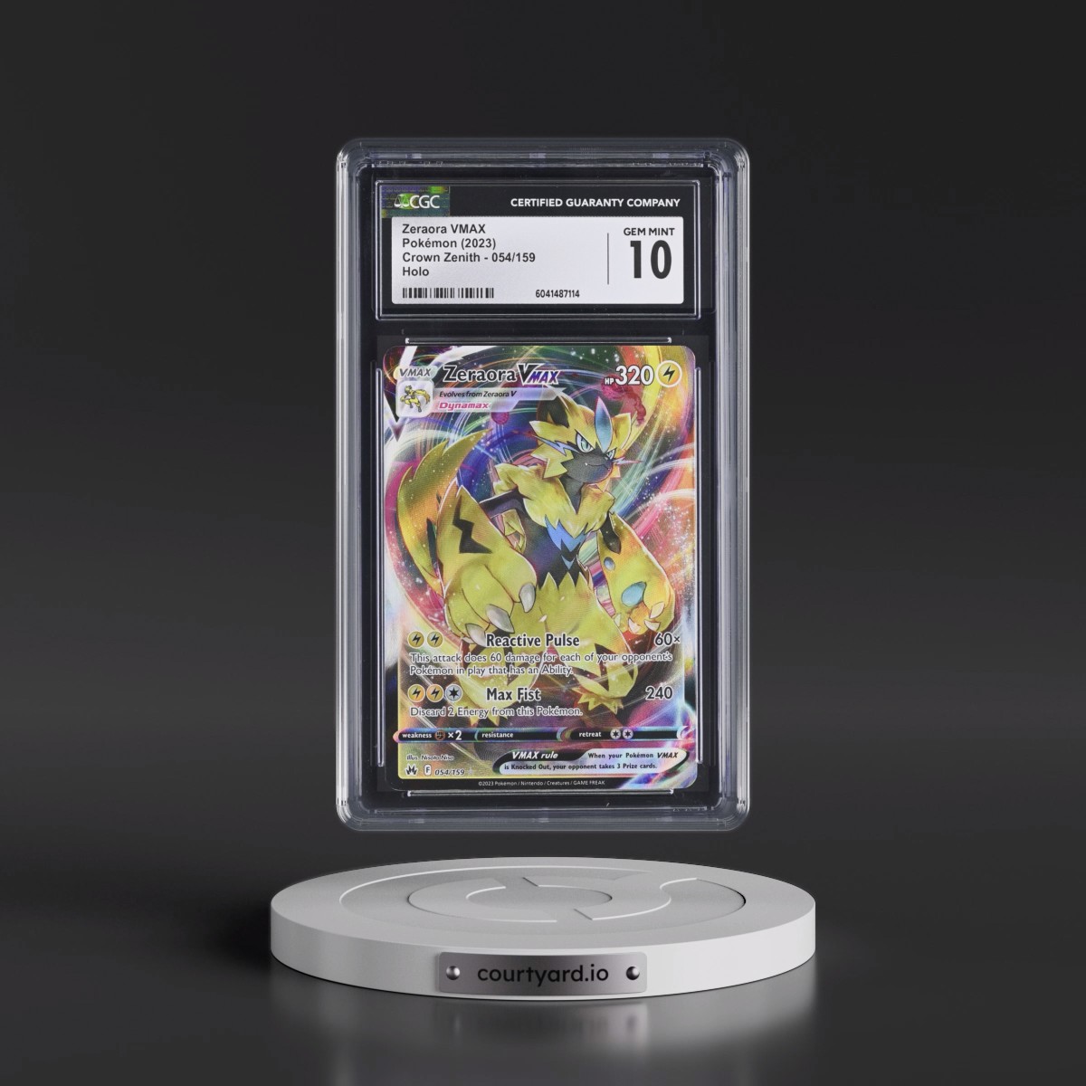 2023 Crown Zenith Zeraora VMAX - Holo #054/159 CGC 10