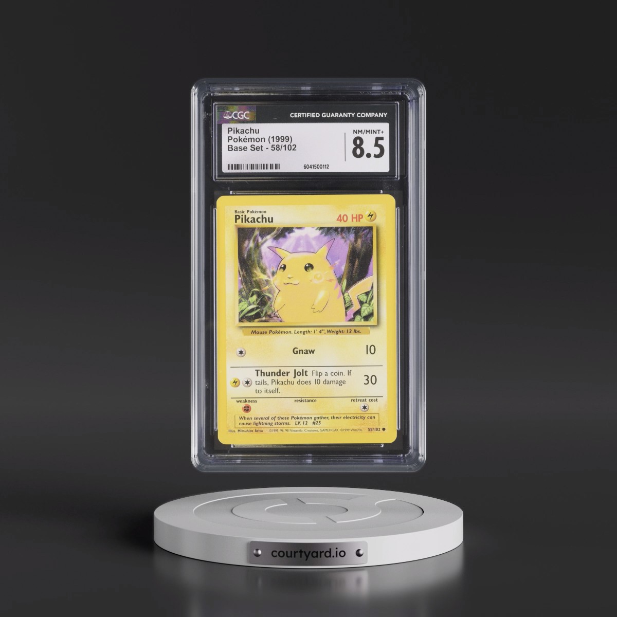1999 Base Set #58/102 Pikachu - Yellow Cheeks (CGC 8.5 NM-MT+)