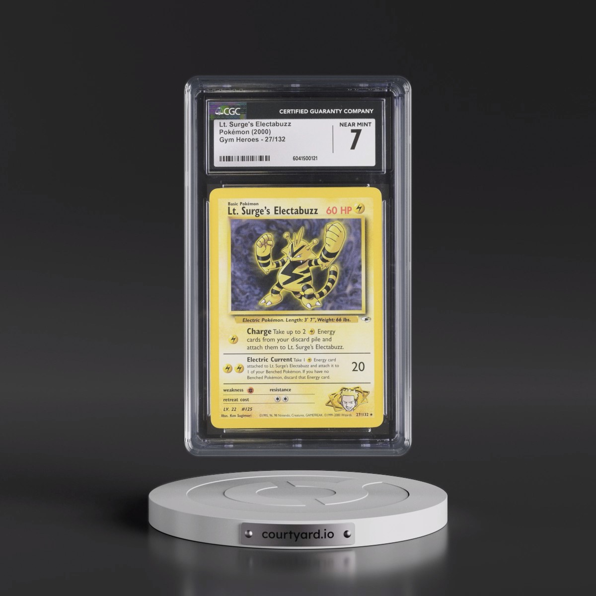 2000 Gym Heroes #27/132 Lt. Surge's Electabuzz (CGC 7 NM)