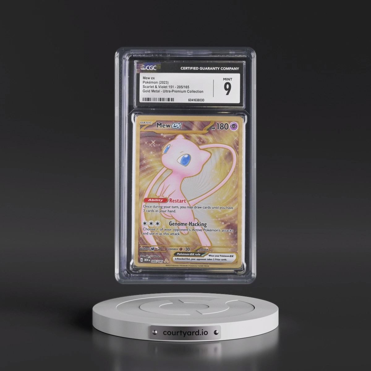 2023 Scarlet & Violet 151 - MEW EN Mew ex - Hyper Rare Holo #205/165 CGC 9