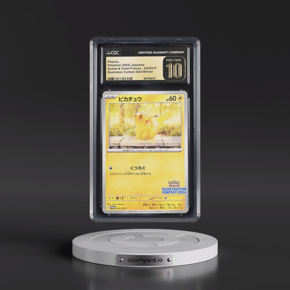 2025 Pokémon SV-P Promo #242 Pikachu - Illustration Contest 2024 (CGC 10 PRISTINE)