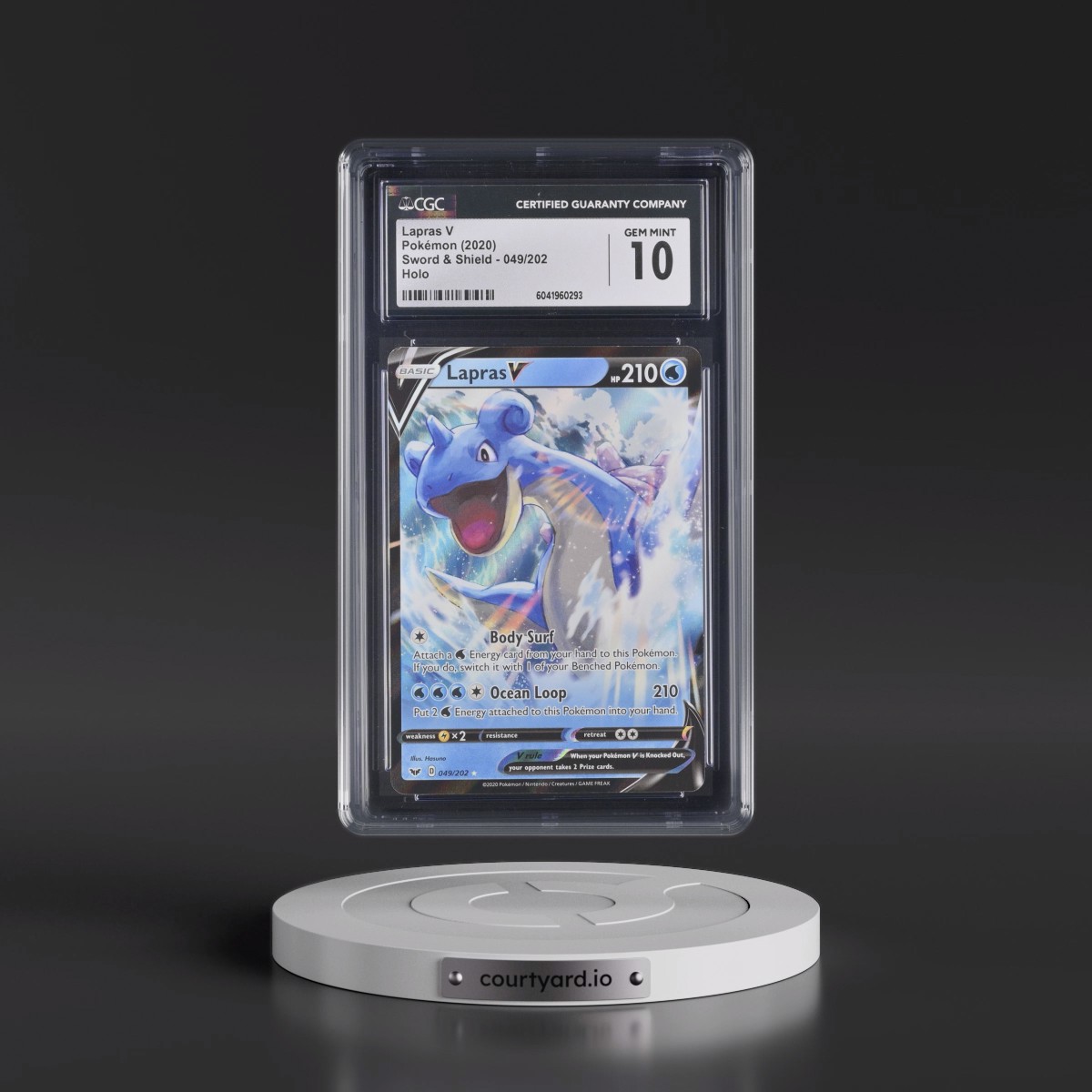 2020 Sword & Shield #049/202 Lapras V - Holo (CGC 10 GEM MINT)