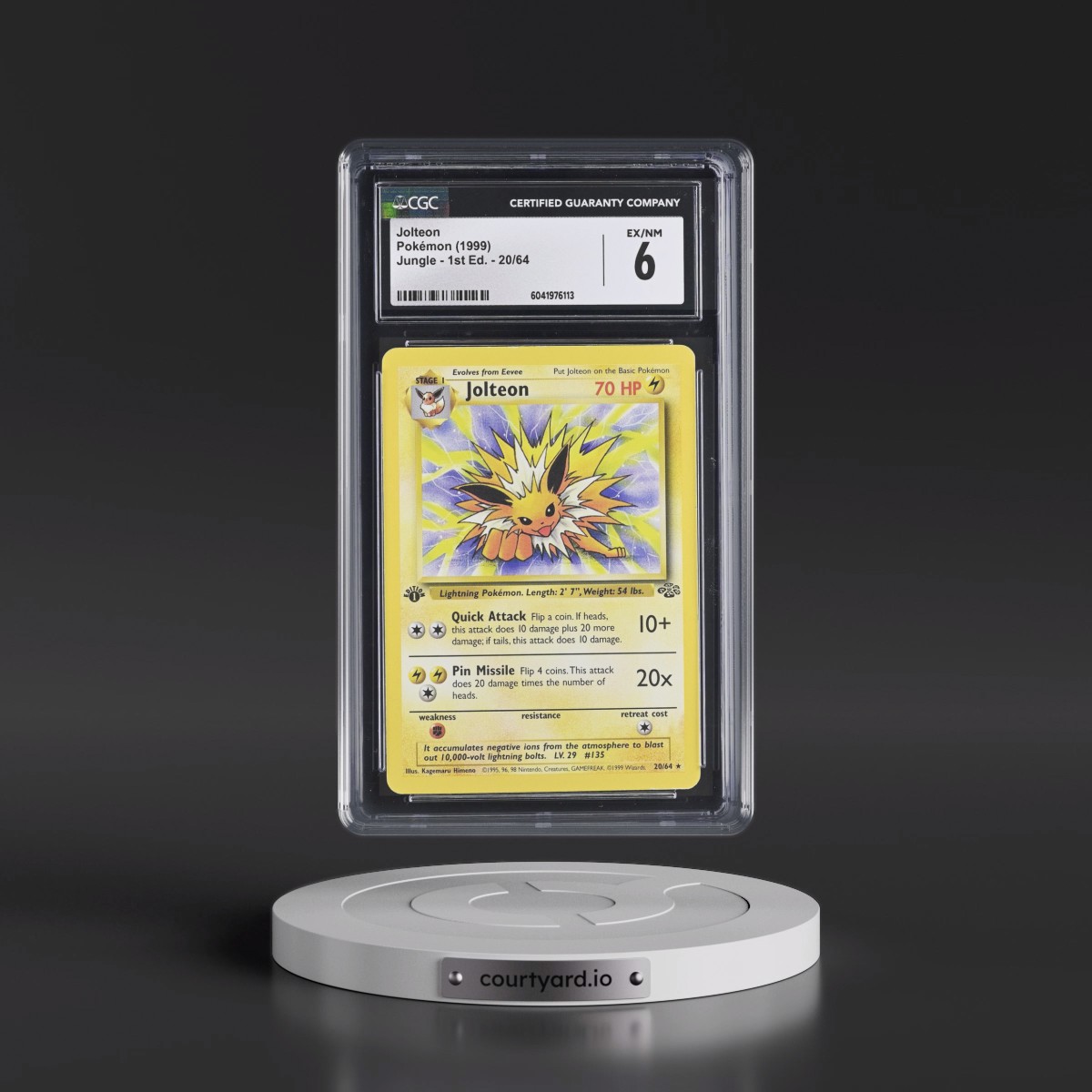 1999 Jungle #20/64 Jolteon - 1st Edition 1st Edition (CGC 6 EX-NM)