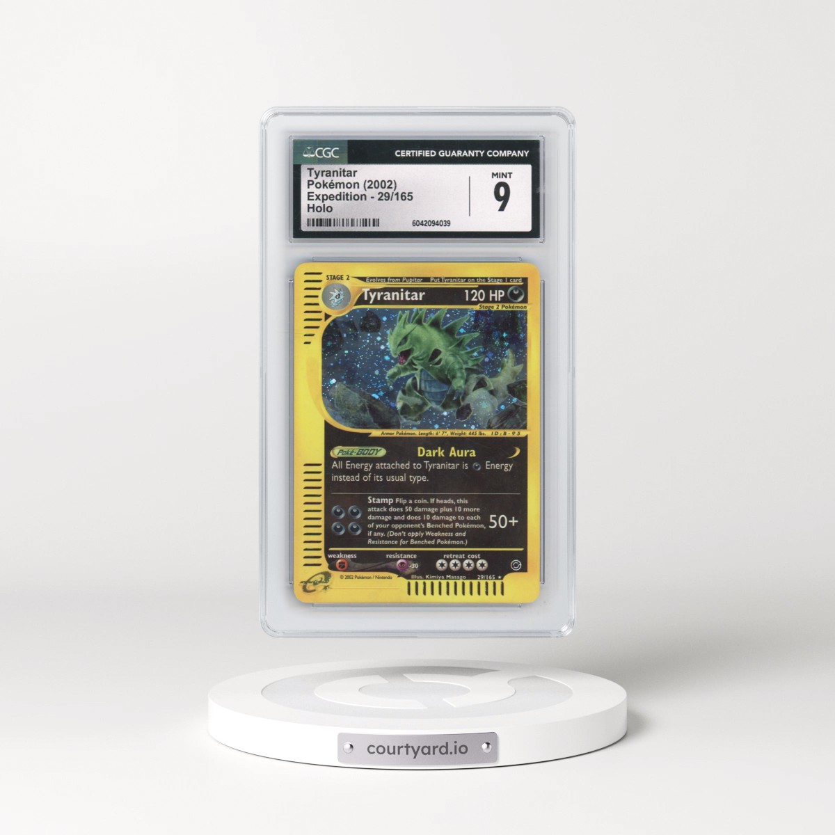 2002 Expedition #29/165 Tyranitar - Holo (CGC 9 MINT)