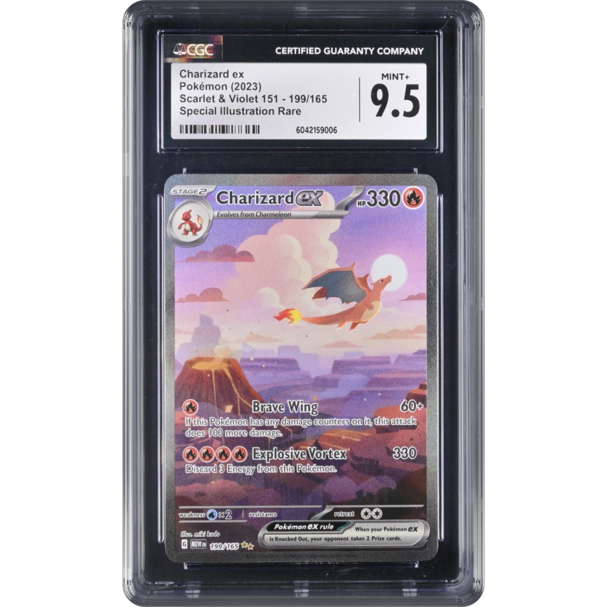 2023 Scarlet & Violet 151 - MEW EN #199/165 Charizard ex - Special Illustration Rare (Holo) (CGC 9.5 MINT+)
