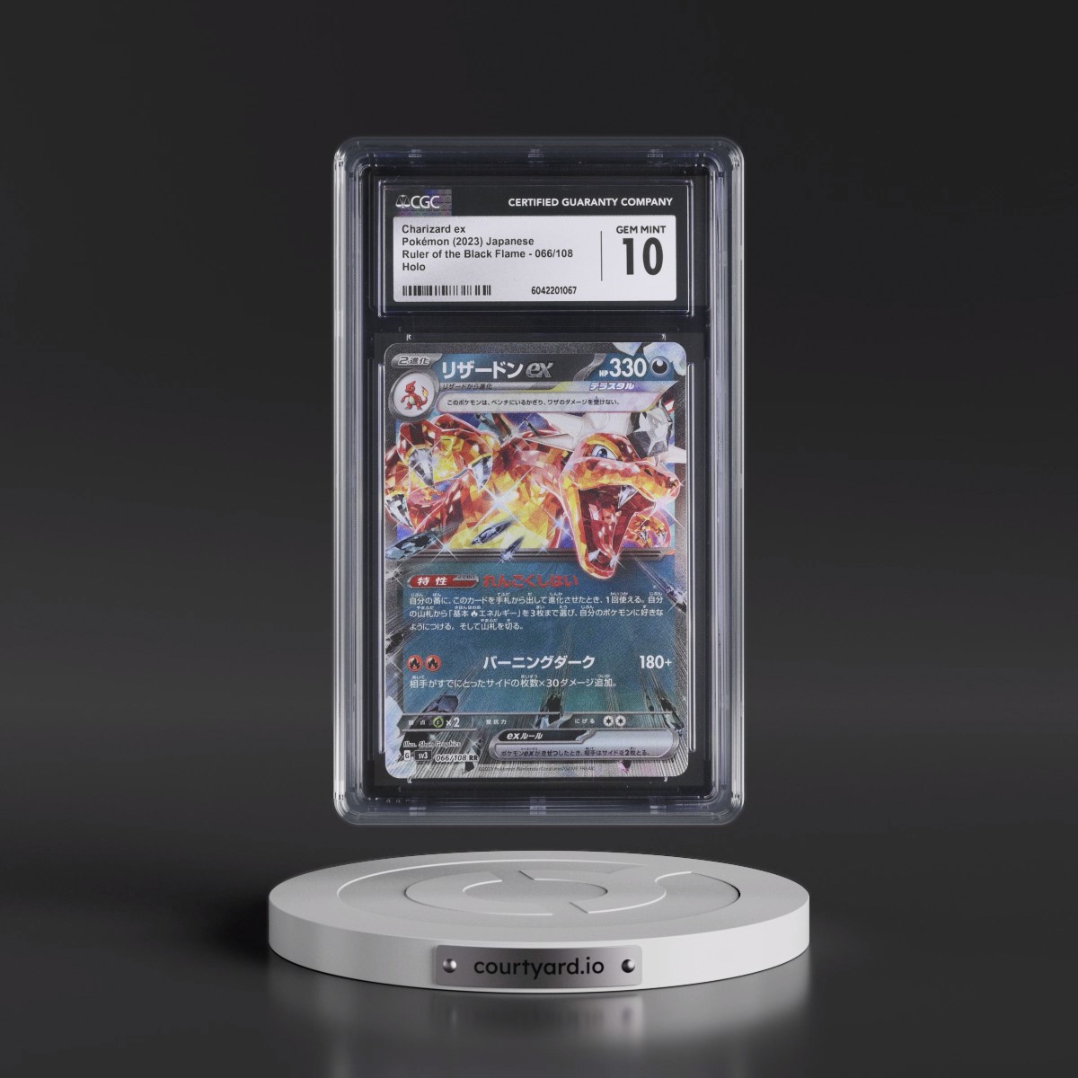 2023 Ruler of the Black Flame #066/108 Charizard ex - Holo (CGC 10 GEM MINT)