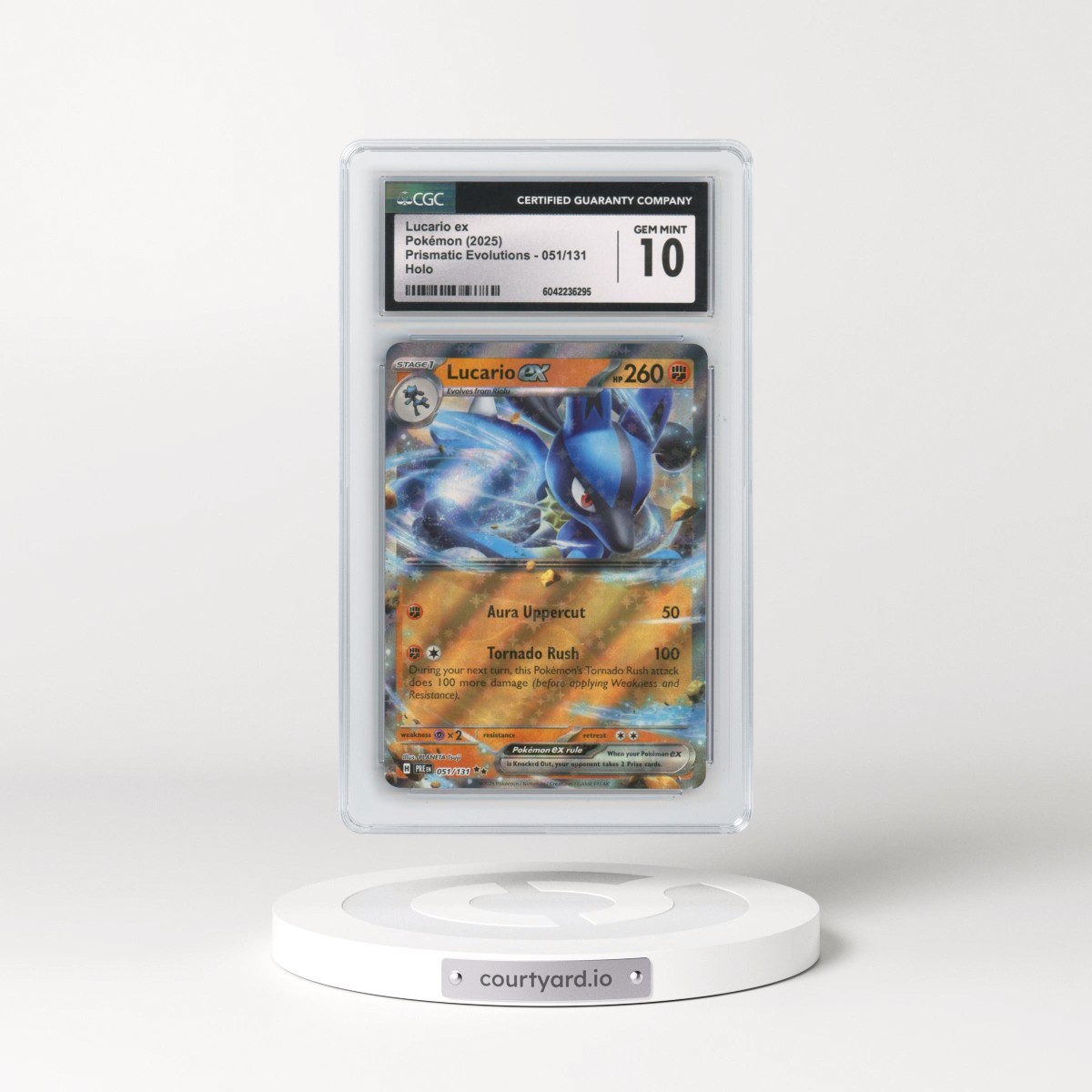 2025 Prismatic Evolutions - PRE EN #051/131 Lucario ex - Holo (CGC 10 GEM MINT)