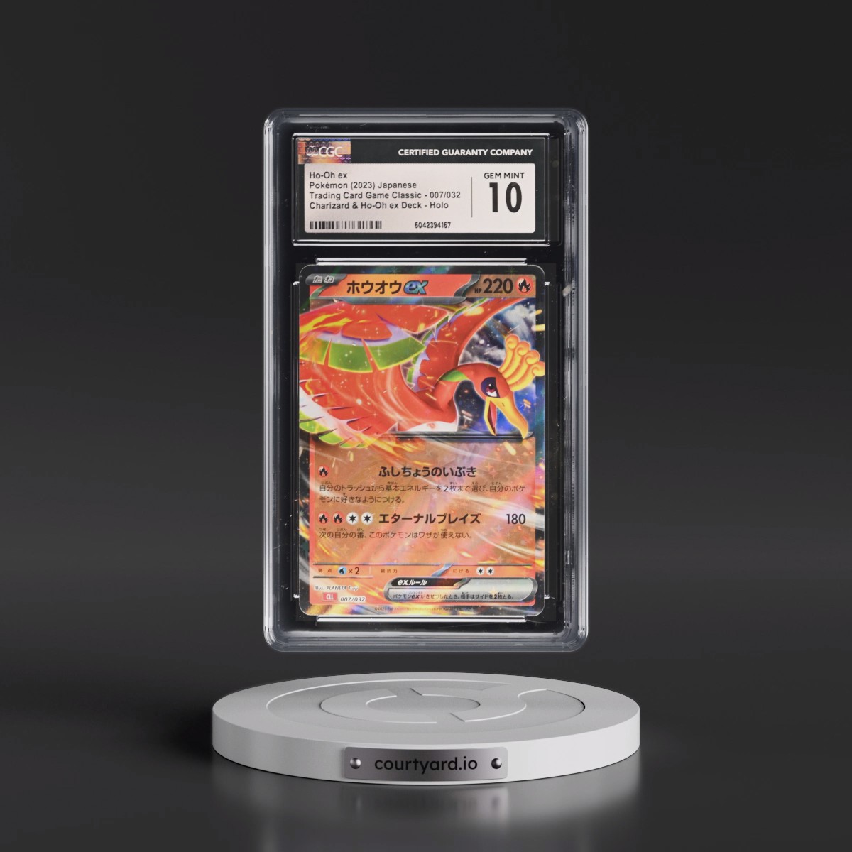 2023 Trading Card Game Classic - CLF, CLL, CLK #007/032 Ho-Oh ex - Charizard & Ho-Oh ex Deck - CLL Holo (CGC 10 GEM MINT)