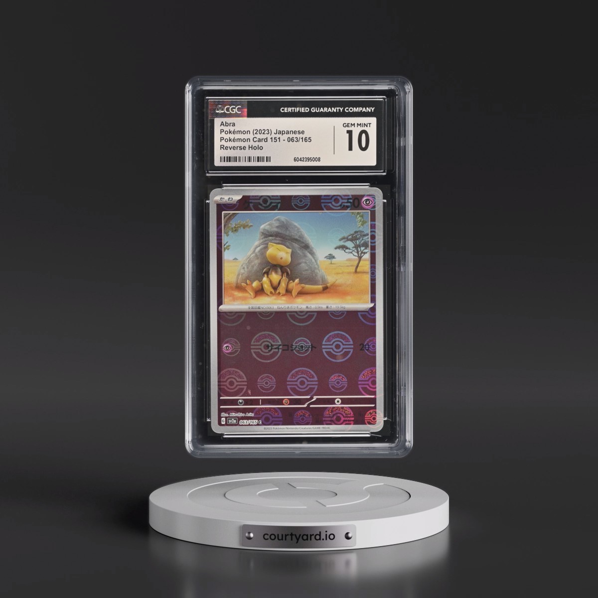 2023 Pokémon Card 151 #063/165 Abra - Reverse Holo Poke Ball (CGC 10 GEM MINT)
