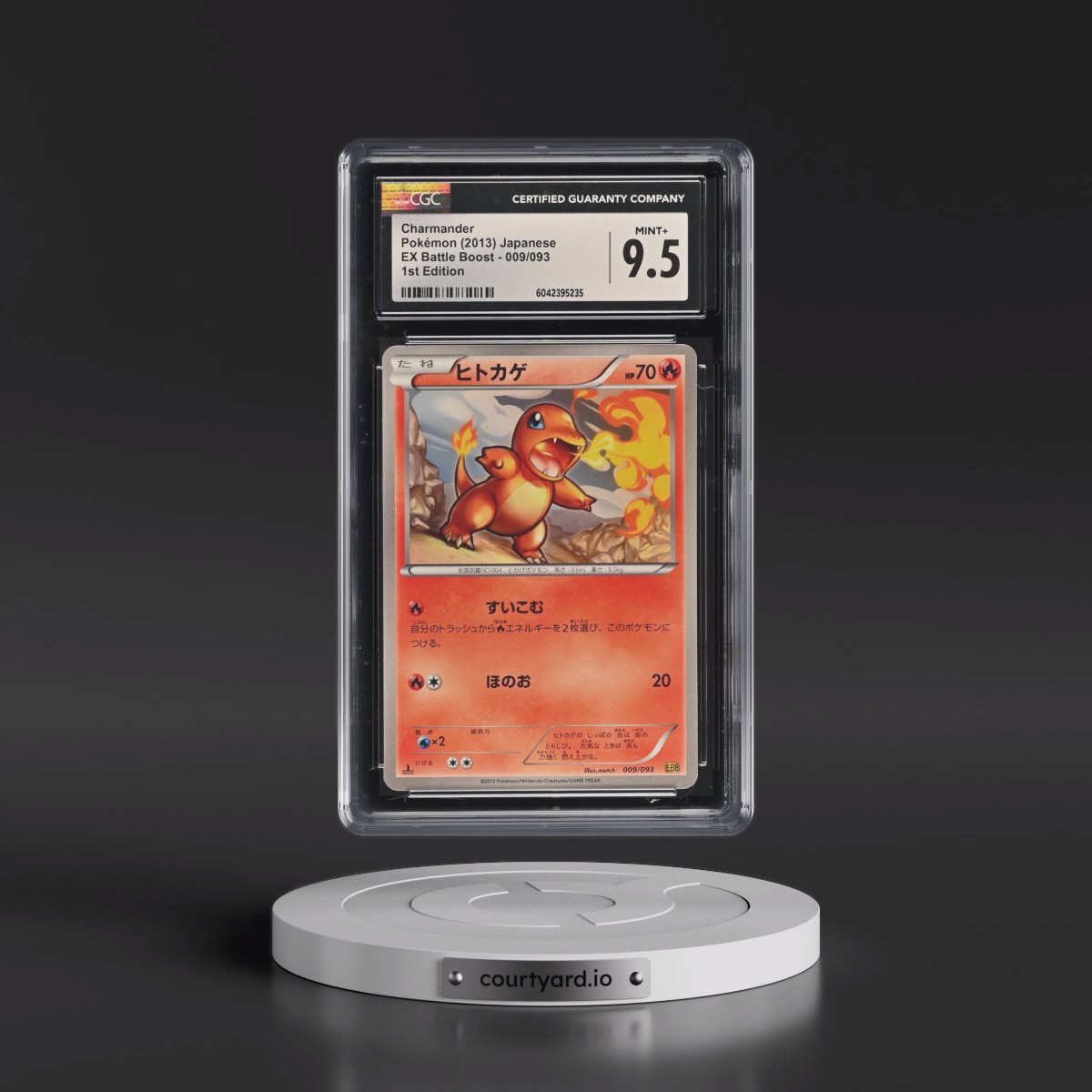 2013 EX Battle Boost #009/093 Charmander - 1st Edition (CGC 9.5 MINT+)