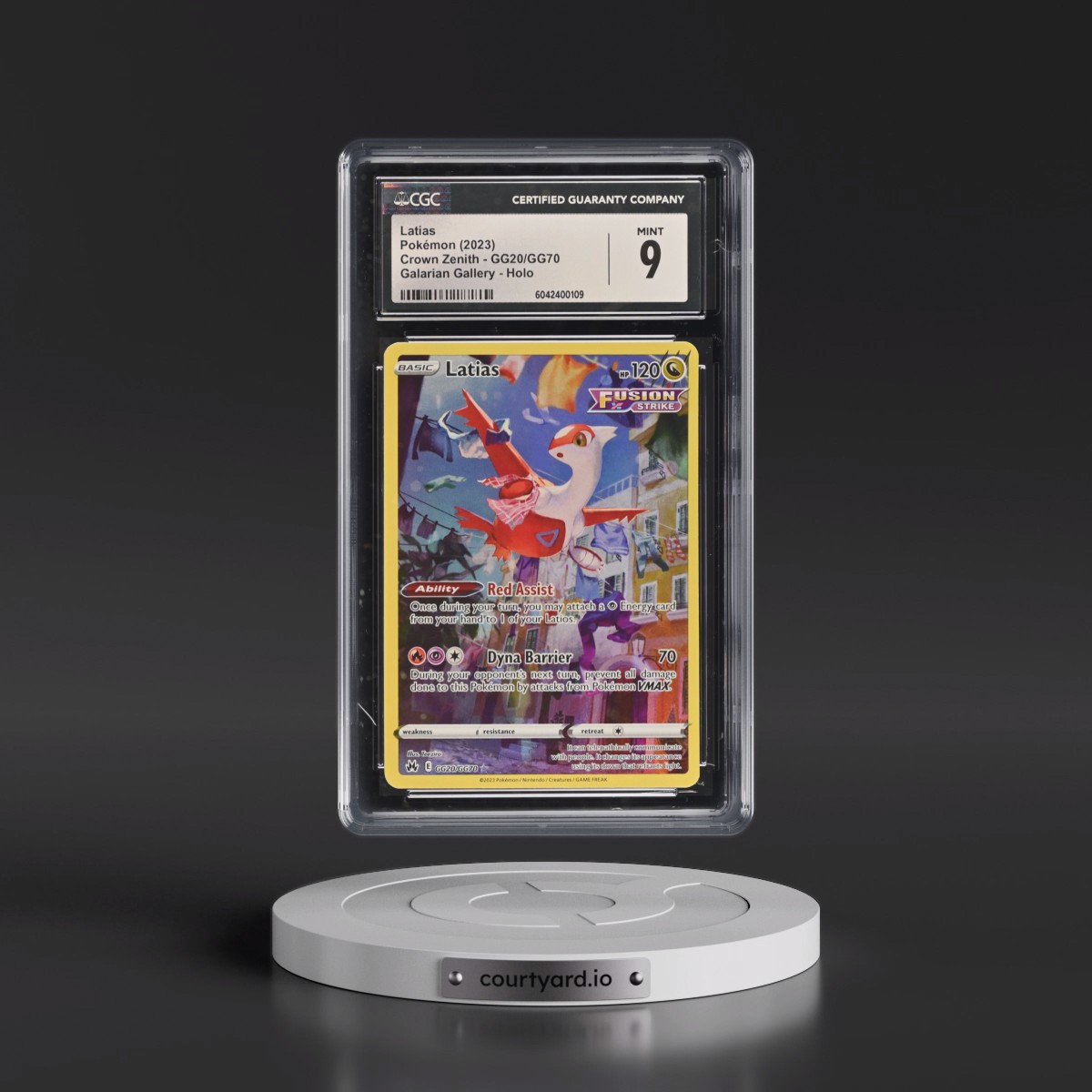 2023 Crown Zenith #GG20/GG70 Latias - Galarian Gallery Holo (CGC 9 MINT)