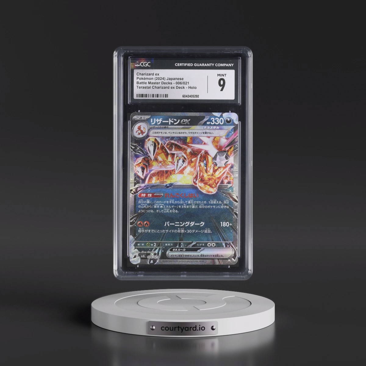 2024 Battle Master Decks #006/021 Charizard ex - Terastal Charizard ex Deck (svJL) (Holo) (CGC 9 MINT)