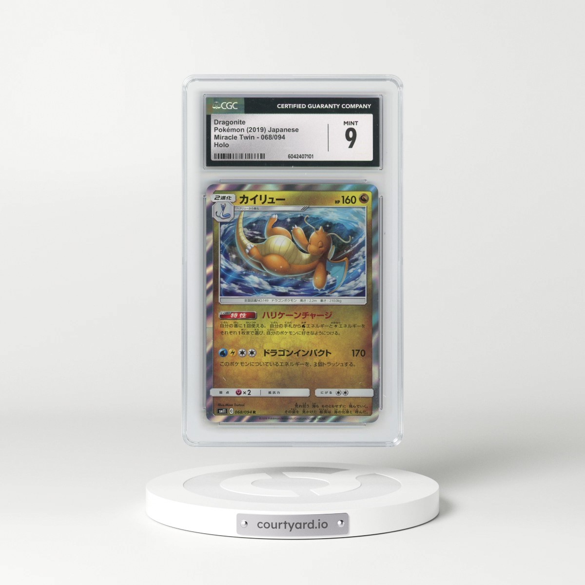2019 Miracle Twin #068/094 Dragonite - Holo (CGC 9 MINT)