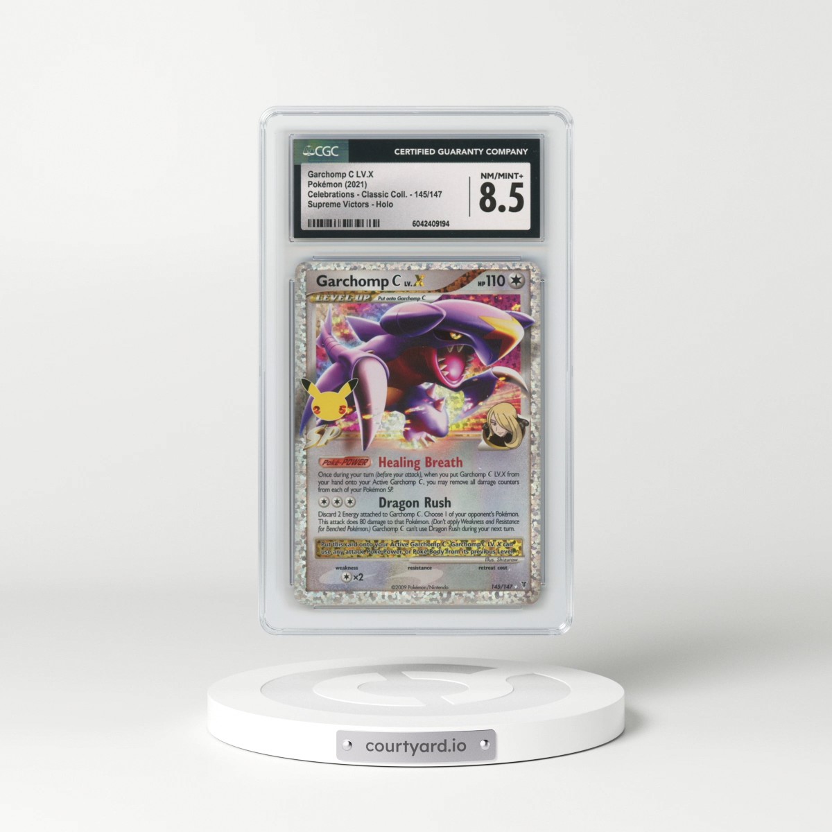 2021 Celebrations - Classic Collection #145/147 Garchomp C LV.X - Supreme Victors Holo (CGC 8.5 NM-MT+)