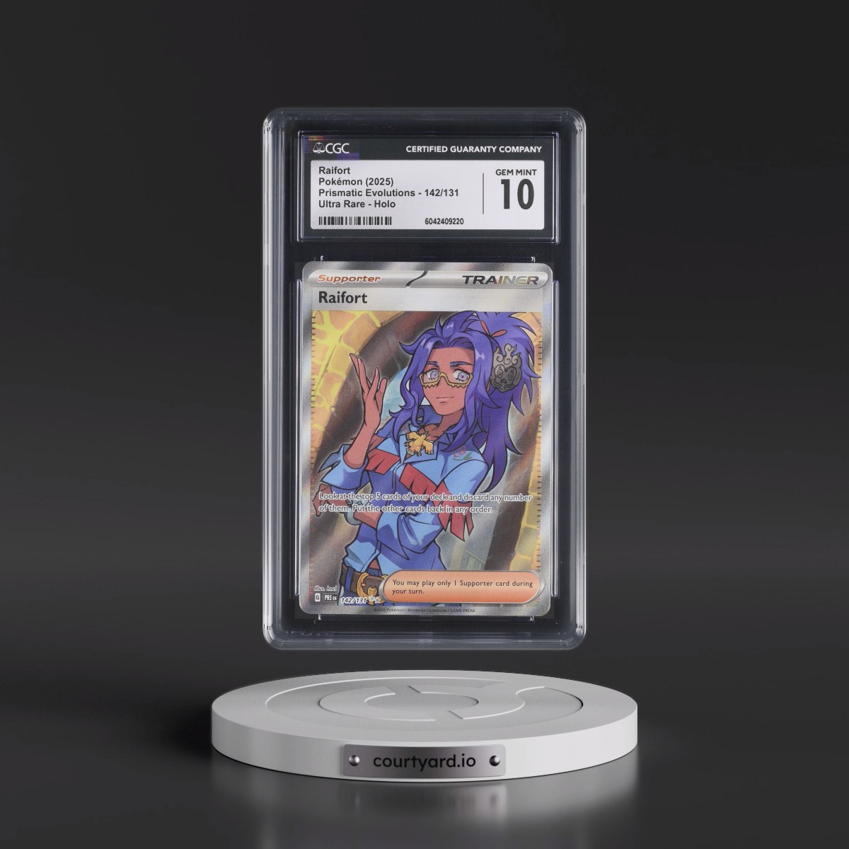 2025 Prismatic Evolutions - PRE EN #142/131 Raifort - Ultra Rare Holo (CGC 10 GEM MINT)