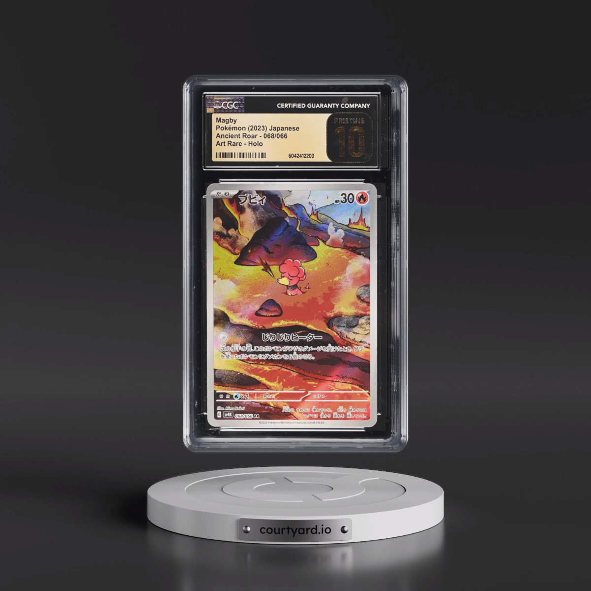 2023 Ancient Roar #068/066 Magby - Art Rare Holo (CGC 10 PRISTINE)