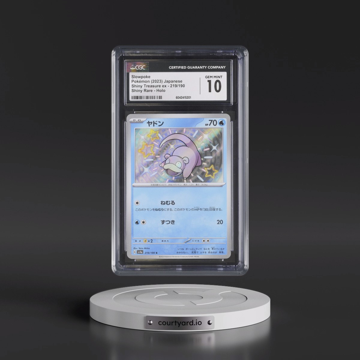 2023 Shiny Treasure ex #219/190 Slowpoke - Shiny Rare Holo (CGC 10 GEM MINT)