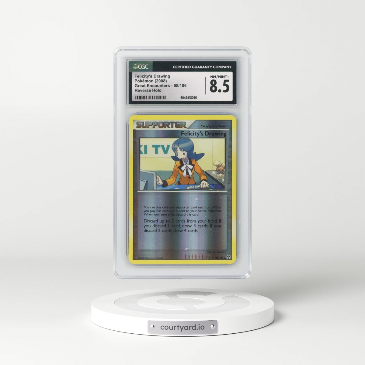 2008 Great Encounters #98/106 Felicity's Drawing - Reverse Holo (CGC 8.5 NM-MT+)