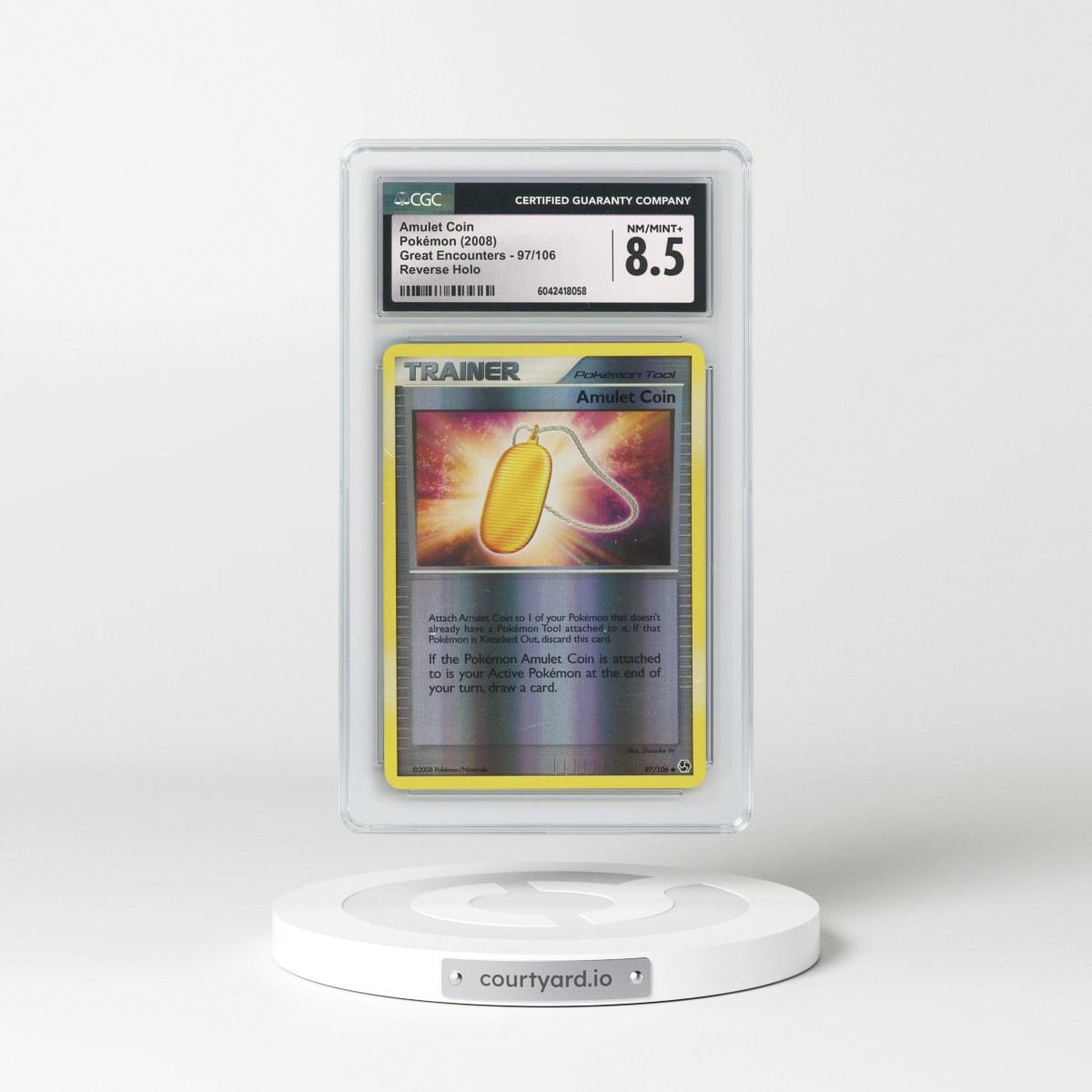 2008 Great Encounters #97/106 Amulet Coin - Reverse Holo (CGC 8.5 NM-MT+)