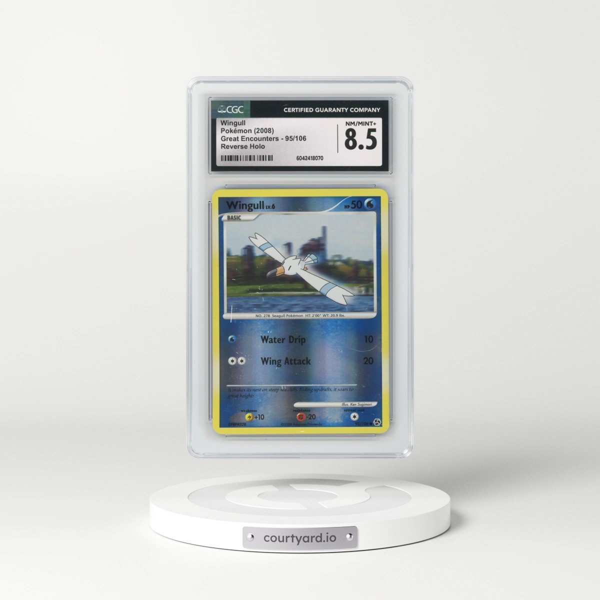 2008 Great Encounters #95/106 Wingull - Reverse Holo (CGC 8.5 NM-MT+)