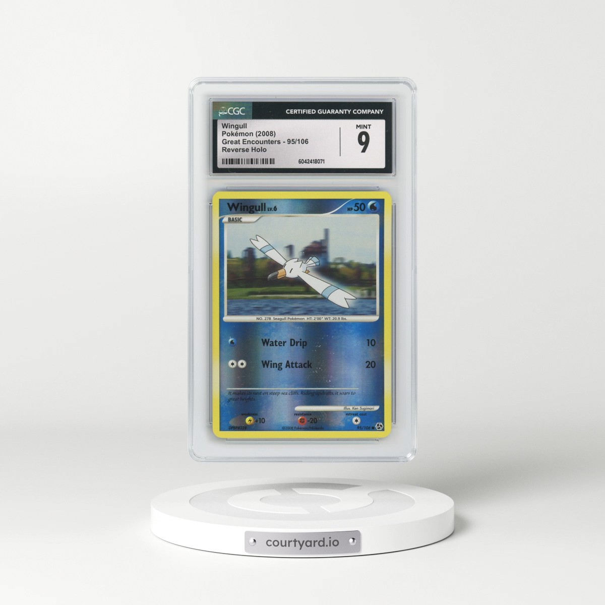 2008 Great Encounters #95/106 Wingull - Reverse Holo (CGC 9 MINT)