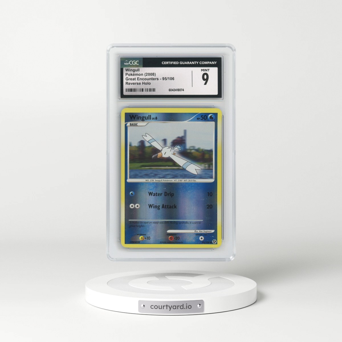 2008 Great Encounters #95/106 Wingull - Reverse Holo (CGC 9 MINT)