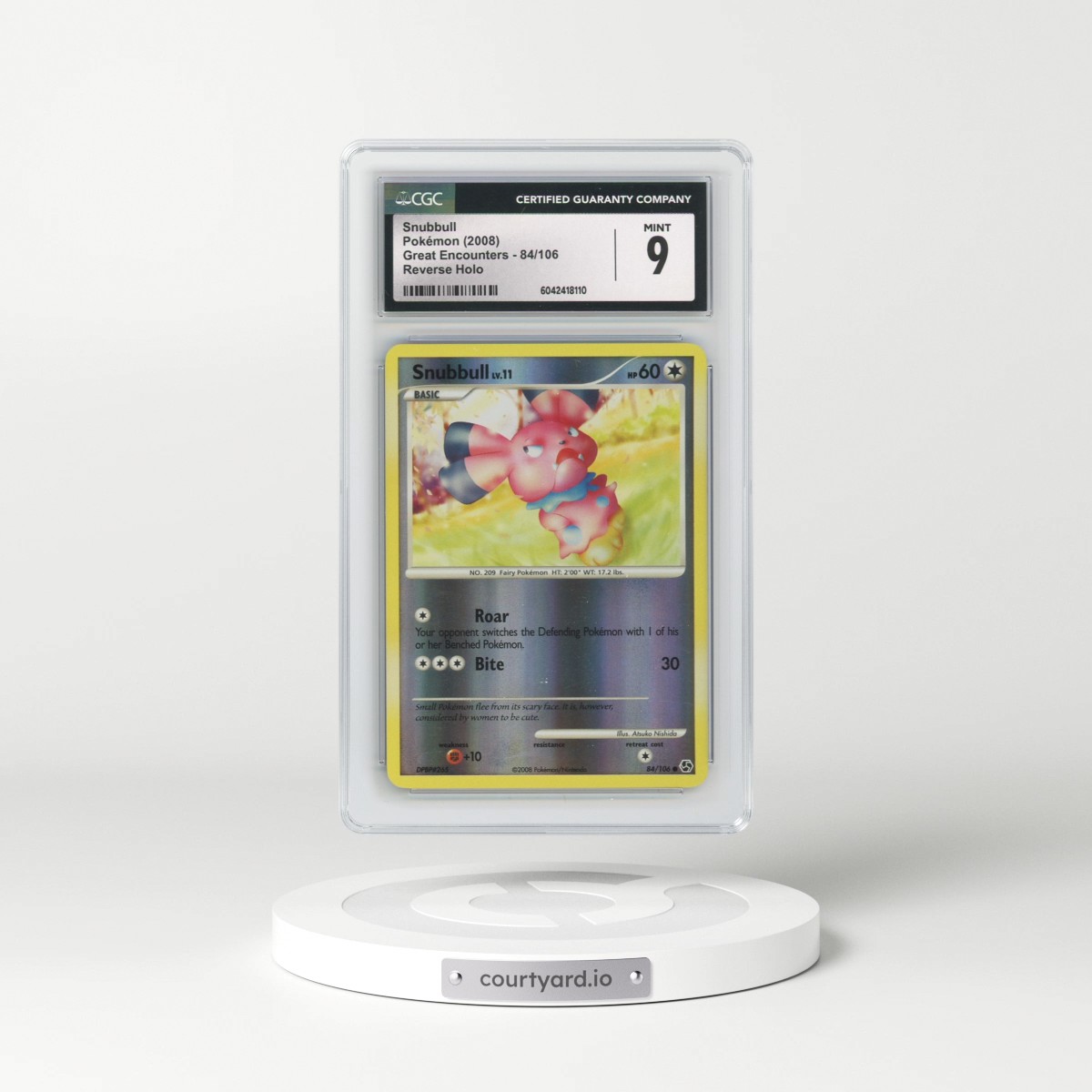 2008 Great Encounters #84/106 Snubbull - Reverse Holo (CGC 9 MINT)