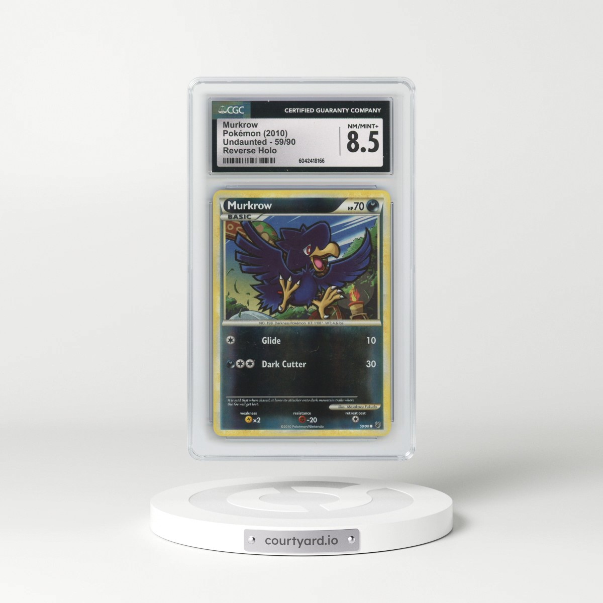 2010 Undaunted #59/90 Murkrow - Reverse Holo (CGC 8.5 NM-MT+)