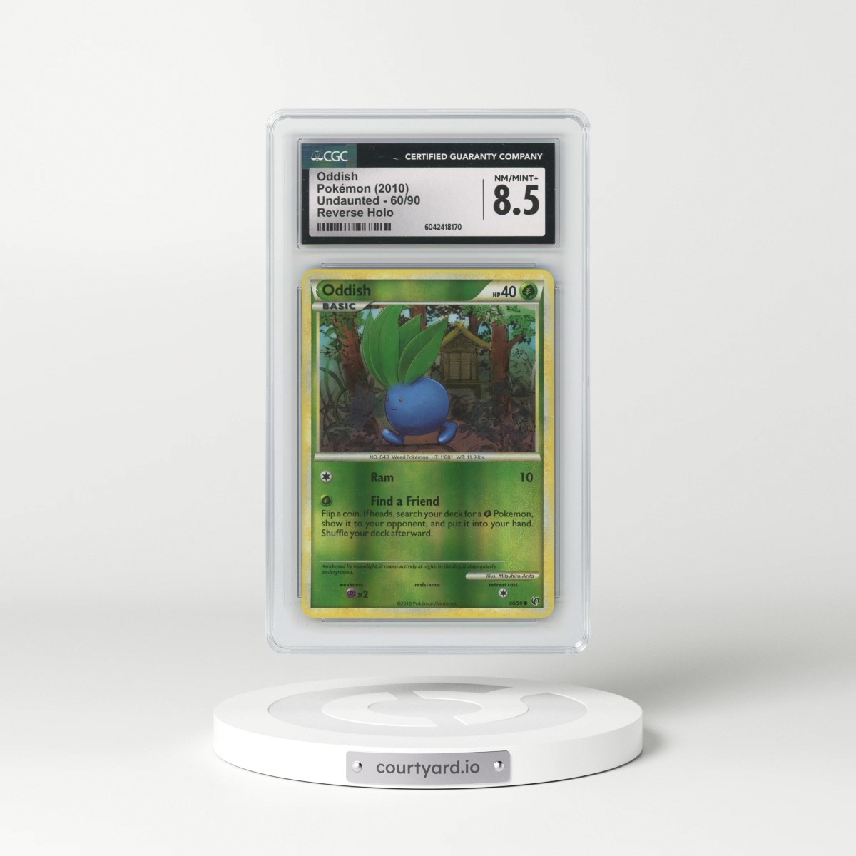 2010 Undaunted #60/90 Oddish - Reverse Holo (CGC 8.5 NM-MT+)