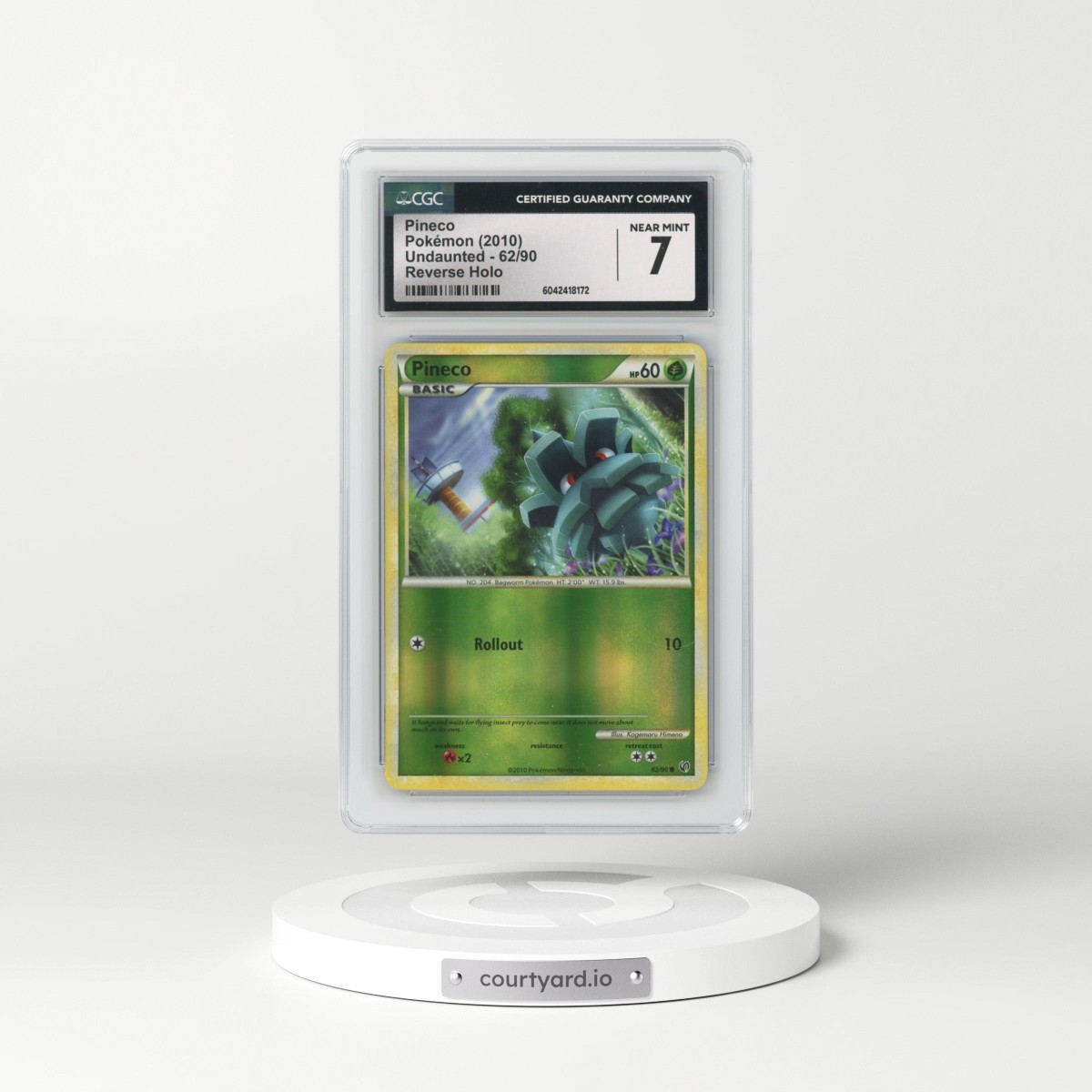 2010 Undaunted #62/90 Pineco - Reverse Holo (CGC 7 NM)