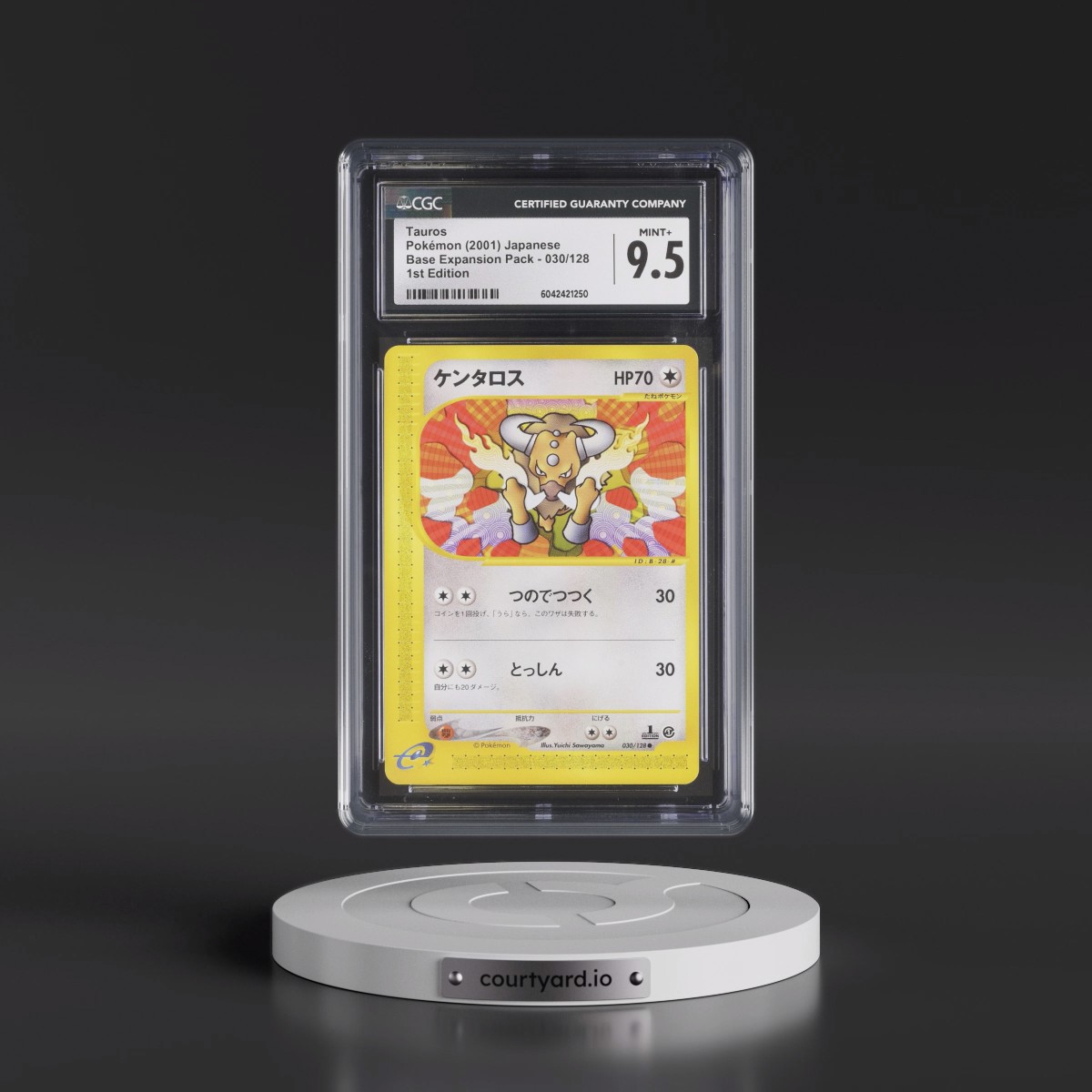2001 Base Expansion Pack #030/128 Tauros - 1st Edition (CGC 9.5 MINT+)