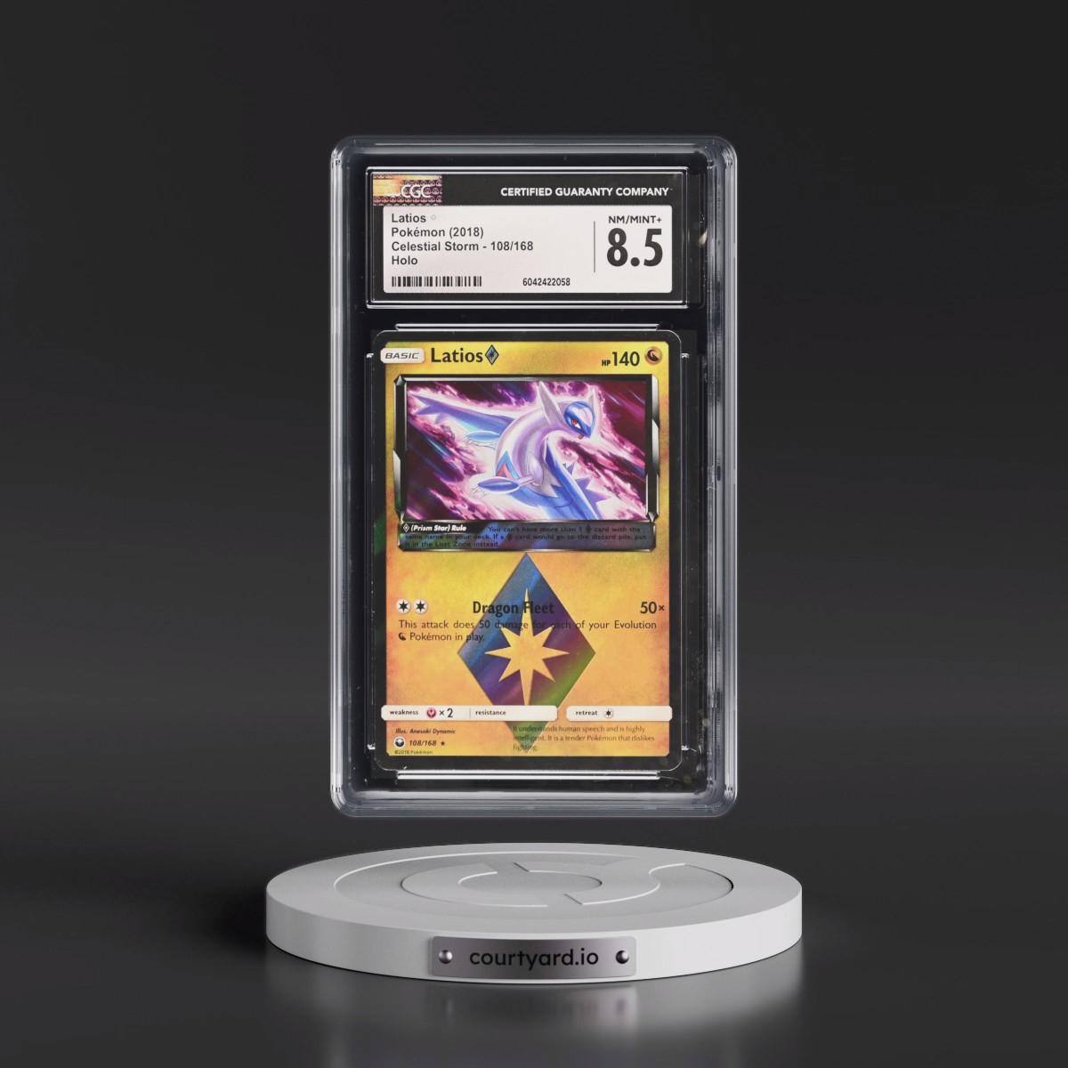 2018 Celestial Storm #108/168 Latios ◇ - Holo (CGC 8.5 NM-MT+)