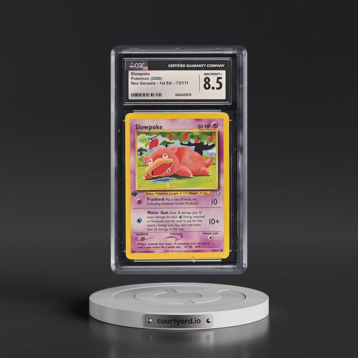 2000 Neo Genesis #73/111 Slowpoke - 1st Edition (CGC 8.5 NM-MT+)