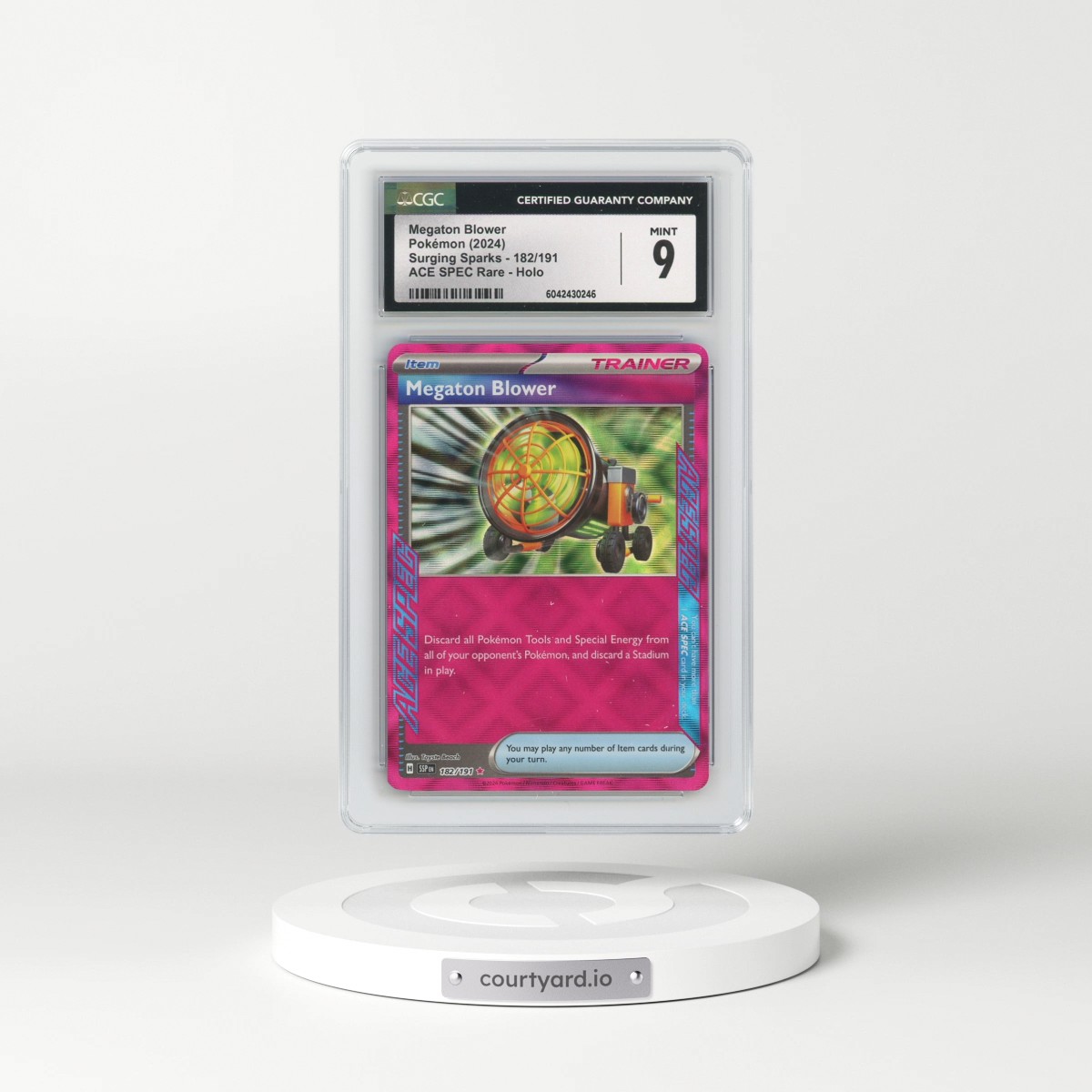 2024 Surging Sparks - SSP EN #182/191 Megaton Blower - ACE SPEC Rare Holo (CGC 9 MINT)