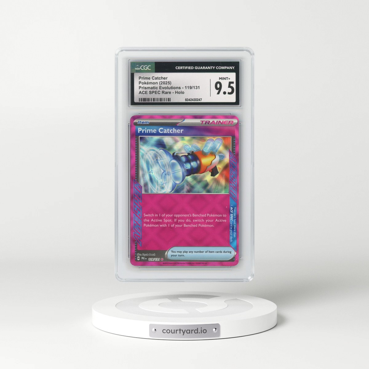 2024 Prismatic Evolutions - PRE EN #119/131 Prime Catcher - ACE SPEC Rare Holo (CGC 9.5 MINT+)