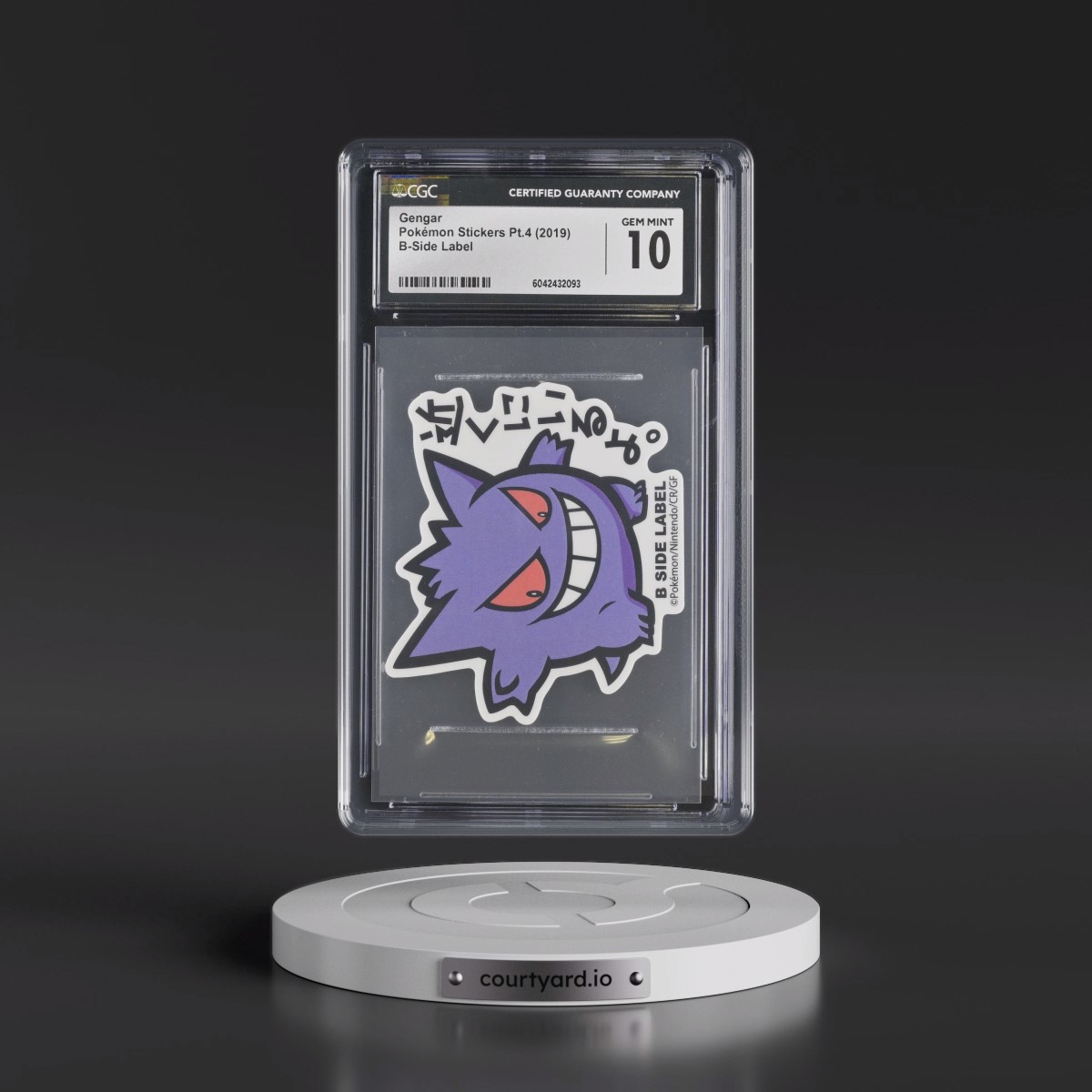 2019 Pokémon Stickers Pt.4 (2019 B-Side Label) Gengar (CGC 10 GEM MINT)