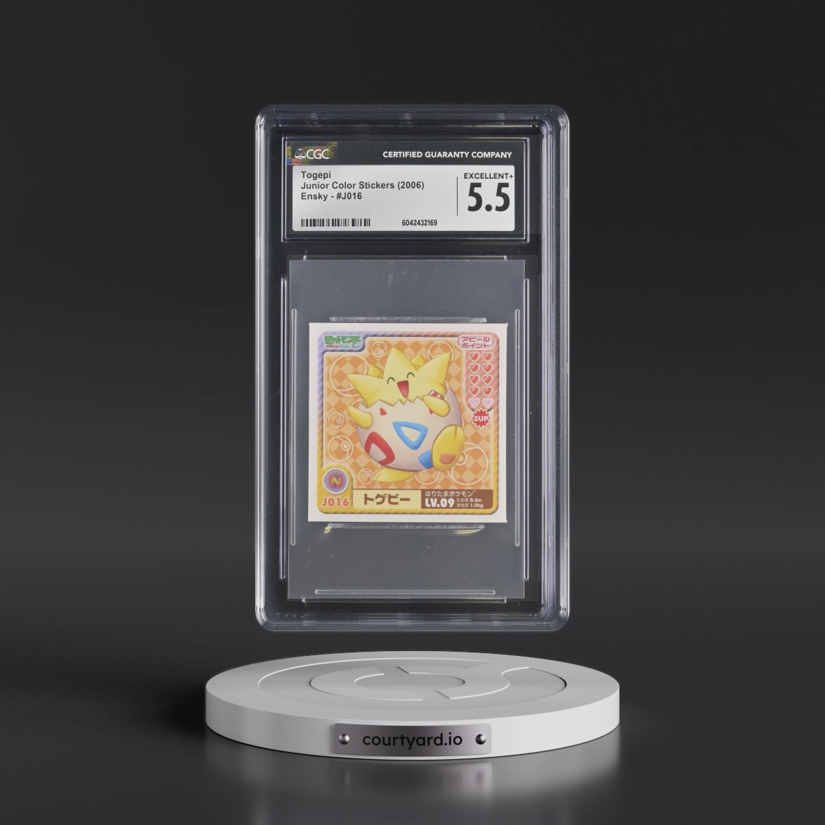 2006 Junior Color Stickers (2006 Ensky) - Japanese #J016 Togepi (CGC 5.5 EX+)