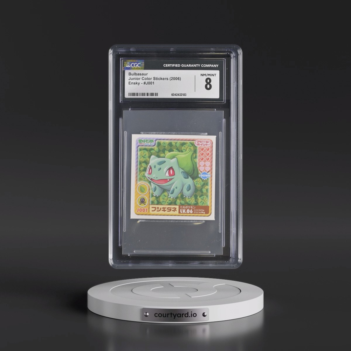 2006 Junior Color Stickers (2006 Ensky) - Japanese #J001 Bulbasaur (CGC 8 NM-MT)