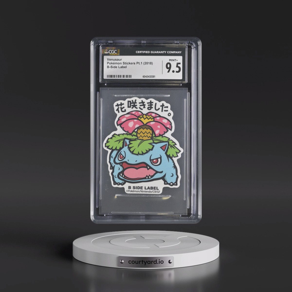 2018 Pokémon Stickers Pt.1 (2018 B-Side Label) - Japanese Venusaur (CGC 9.5 MINT+)