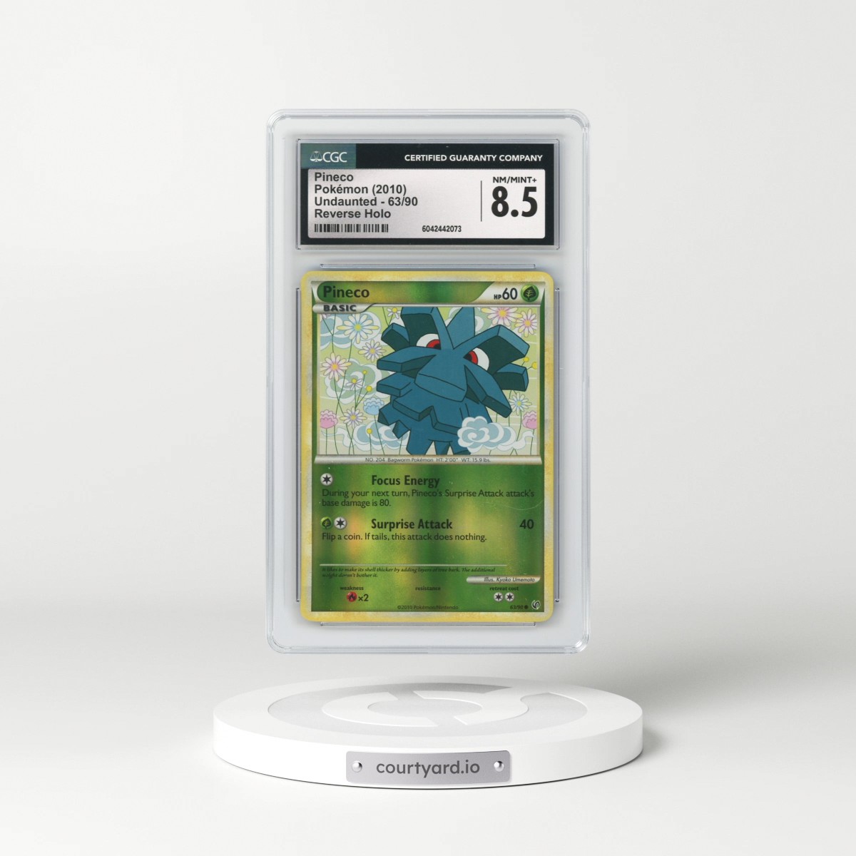 2010 Undaunted #63/90 Pineco - Reverse Holo (CGC 8.5 NM-MT+)