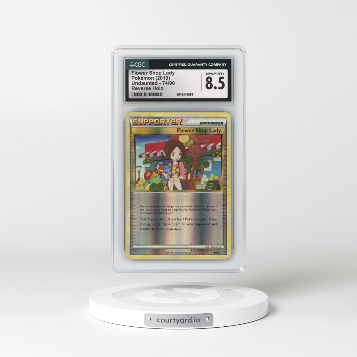 2010 Undaunted #74/90 Flower Shop Lady - Reverse Holo (CGC 8.5 NM-MT+)