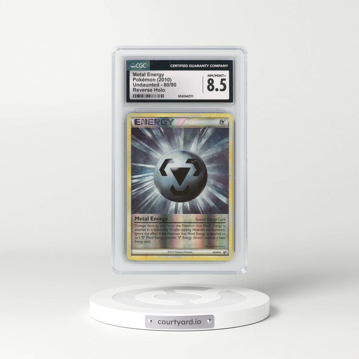 2010 Undaunted #80/90 Metal Energy - Reverse Holo (CGC 8.5 NM-MT+)
