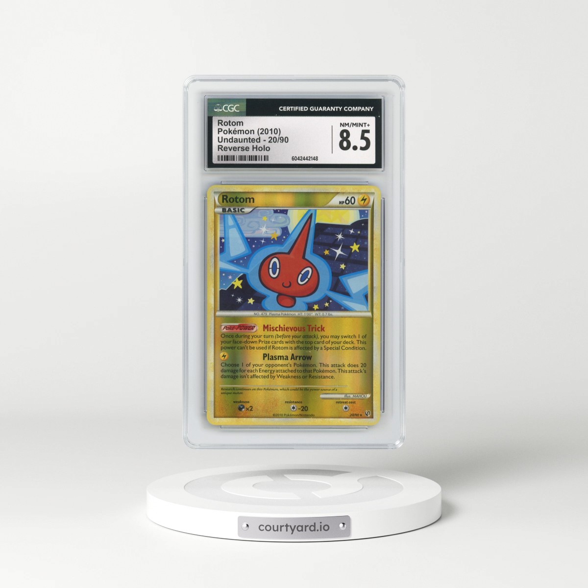 2010 Undaunted #20/90 Rotom - Reverse Holo (CGC 8.5 NM-MT+)